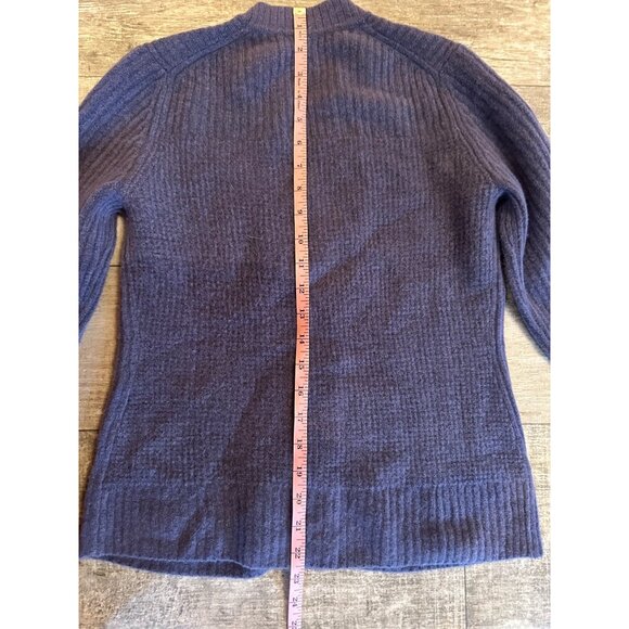 Athleta Ribbed Button-Down Cardigan Sweater XS Tall Soft Wool Blend Long Sleeves - Picture 9 of 11